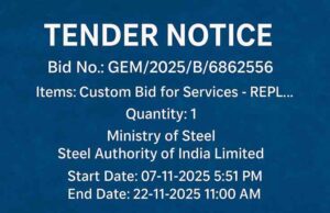 SAIL Tender Odisha 2025