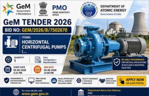 GeM Portal Pump Supply Tender