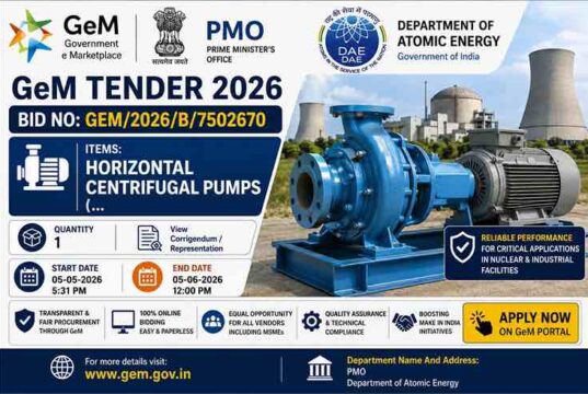 GeM Portal Pump Supply Tender