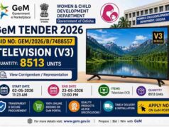 Odisha GeM Tender 2026 Television V3