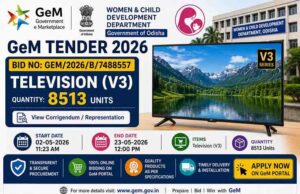 Odisha GeM Tender 2026 Television V3